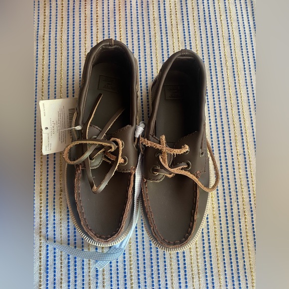 Janie and Jack Other - Janie And Jack Boys Boat Shoes Size 12 Brown Leather NEW